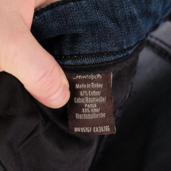 34 Heritage Jeans Mens 32X28 Blue Stone Wash Courage Mid Rise Straight Stretch - Picture 11 of 12